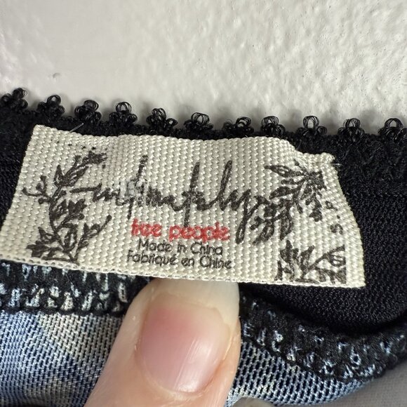 Free People Intimately Say It To Me Floral Mesh Bodysuit Small Black Blue Lace - Picture 8 of 8